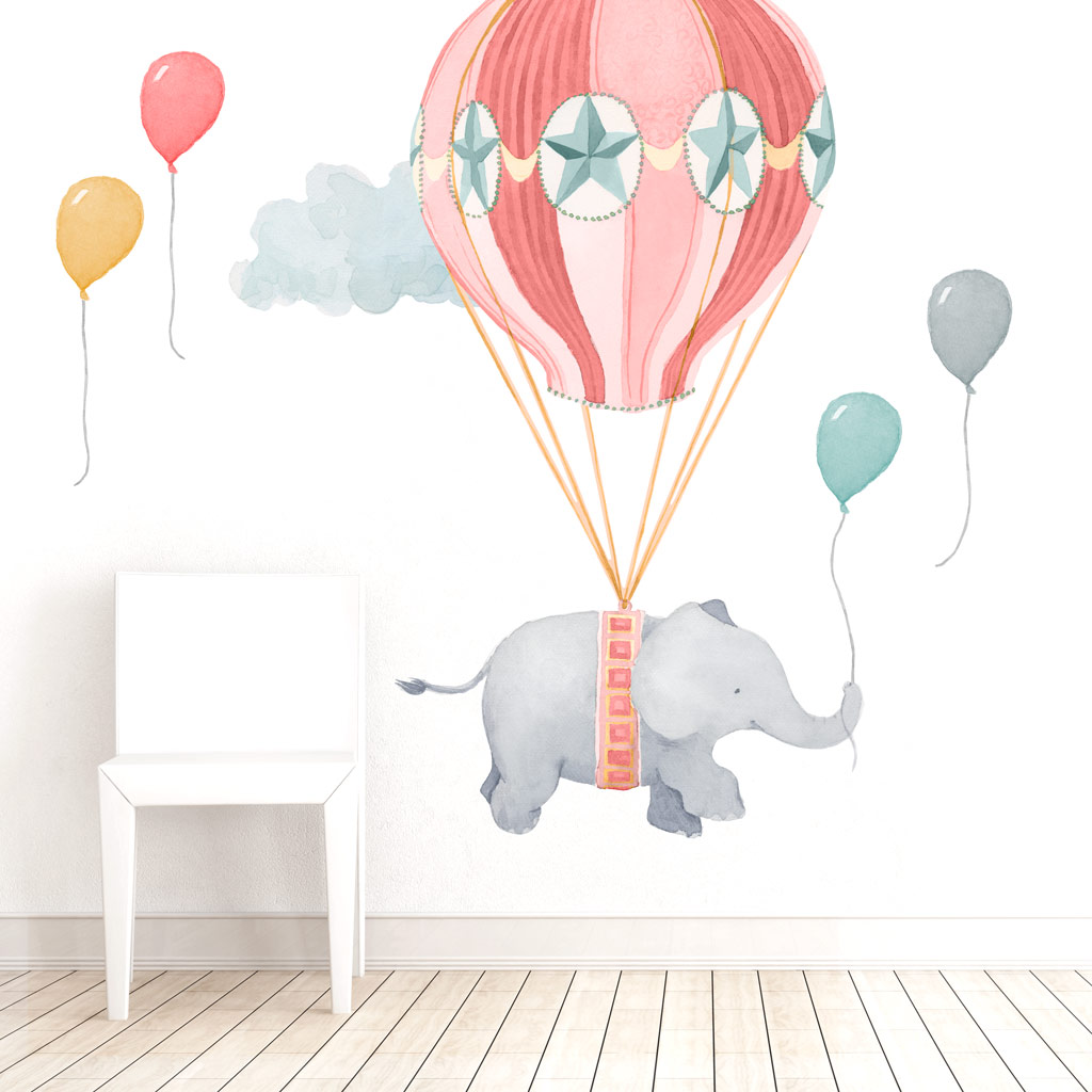 light shade elephant hot air balloon looks stunning nursery x last few
