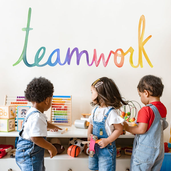 Watercolor Words • Teamwork • Peel - and - Stick Wall Decals 1