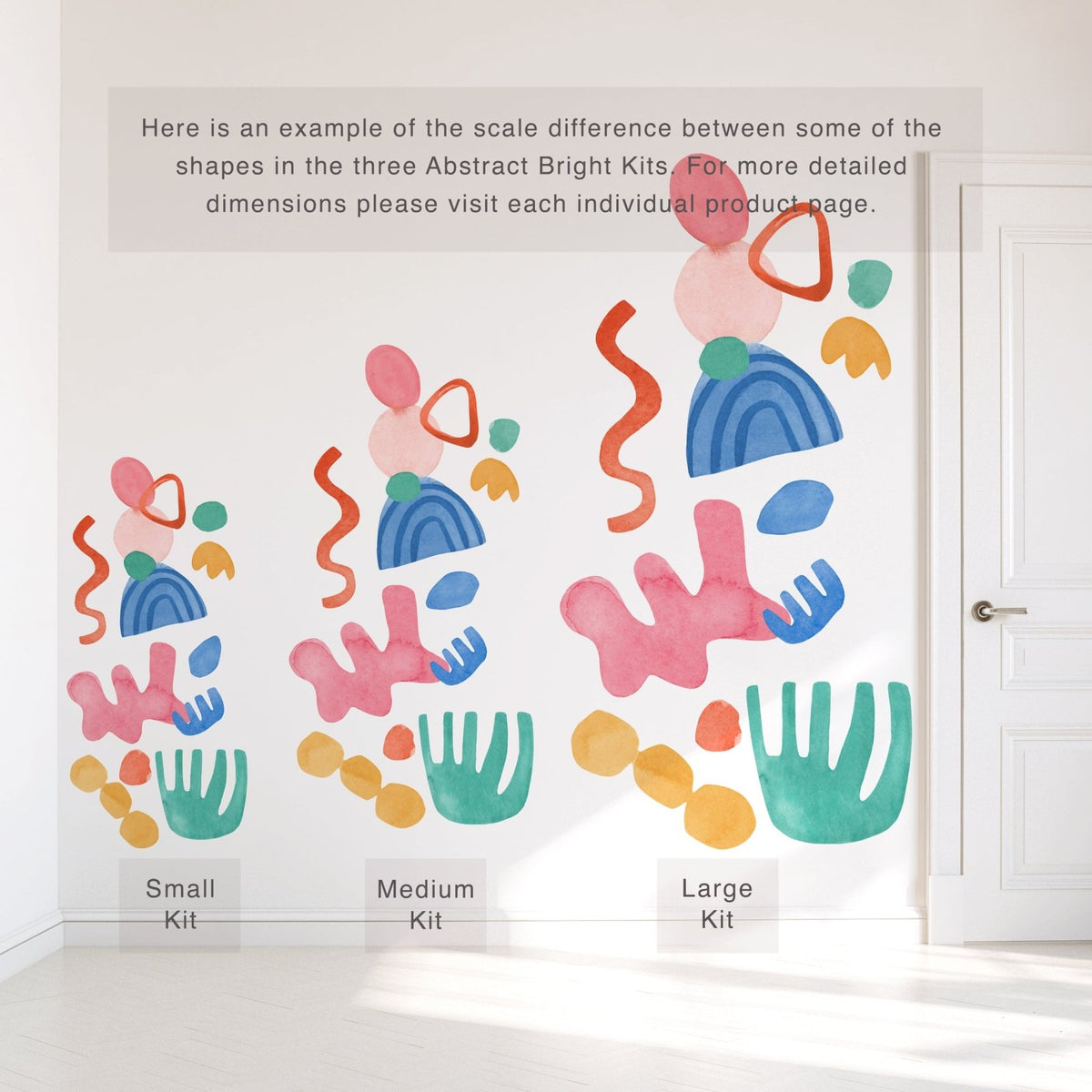 Abstract Peeling Sticker Abstract Shapes Kit • Fresh • Large • Peel - and - Stick Wall Decals 6
