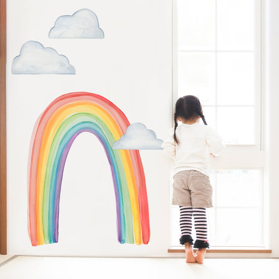 Watercolor Rainbow • Medium • Peel-and-Stick Wall Decals