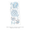 Elephants Floating Hot Air Balloons • Blue • Peel-and-Stick Wall Decals