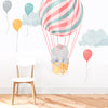 Elephant in Basket • Pink • Large • Peel-and-Stick Wall Decals