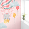 Elephant in Basket • Pink • Large • Peel-and-Stick Wall Decals