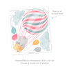 Elephant in Basket • Pink • Large • Peel-and-Stick Wall Decals