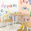 Watercolor Alphabet Lowercase • Rainbow • Peel-and-Stick Wall Decals