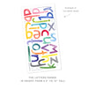 Watercolor Alphabet Lowercase • Rainbow • Peel-and-Stick Wall Decals