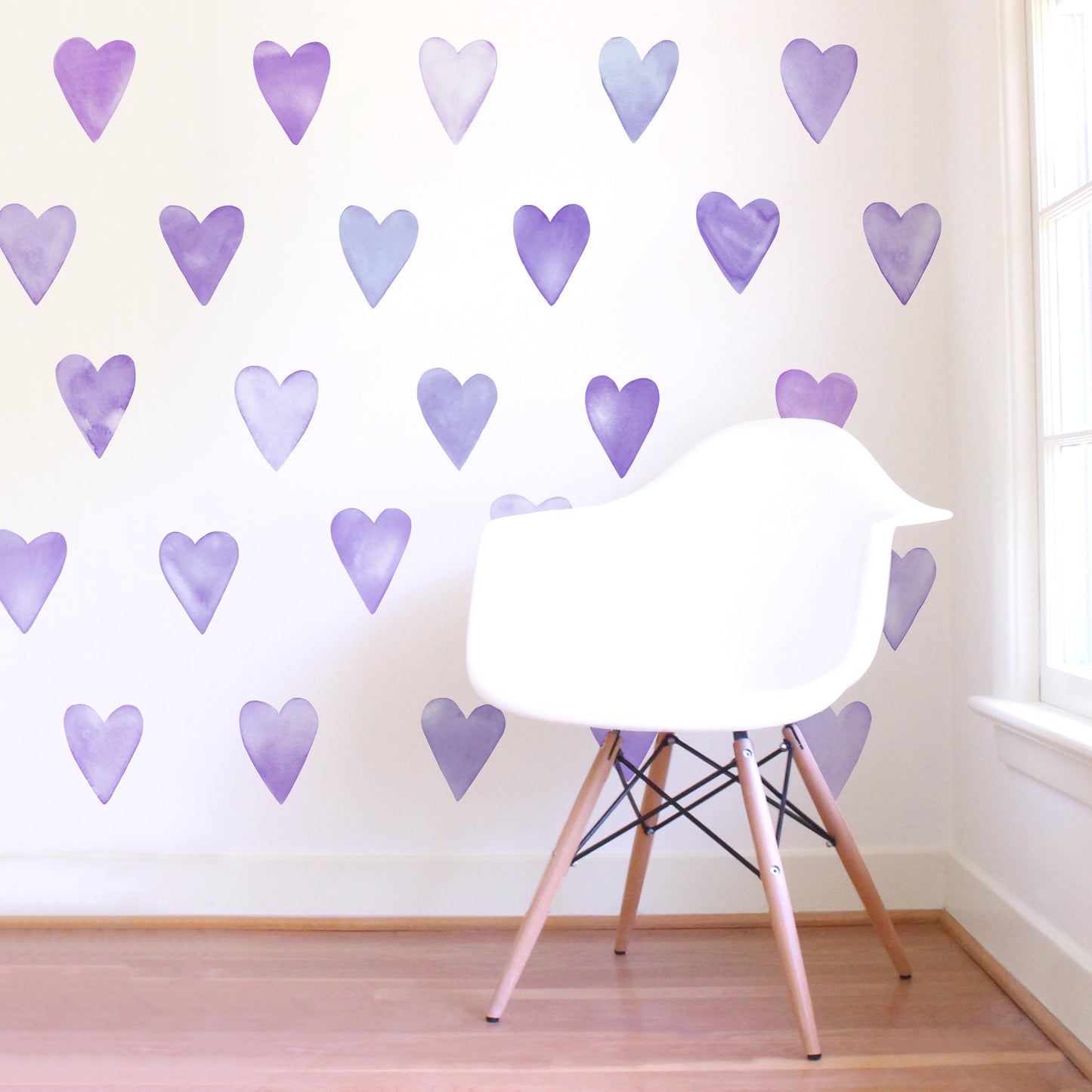 Large Watercolor Hearts