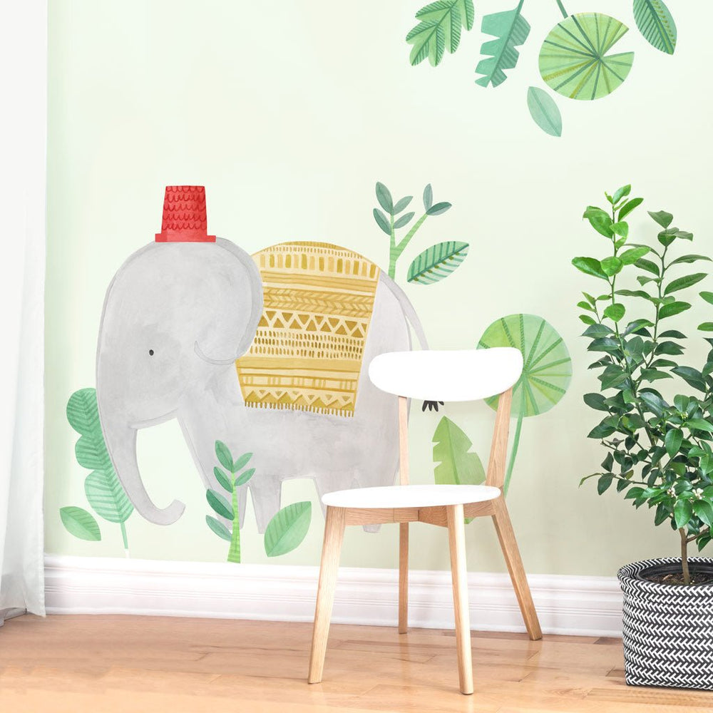 Modern Jungle Elephant Kit • Peel - and - Stick Wall Decals 1