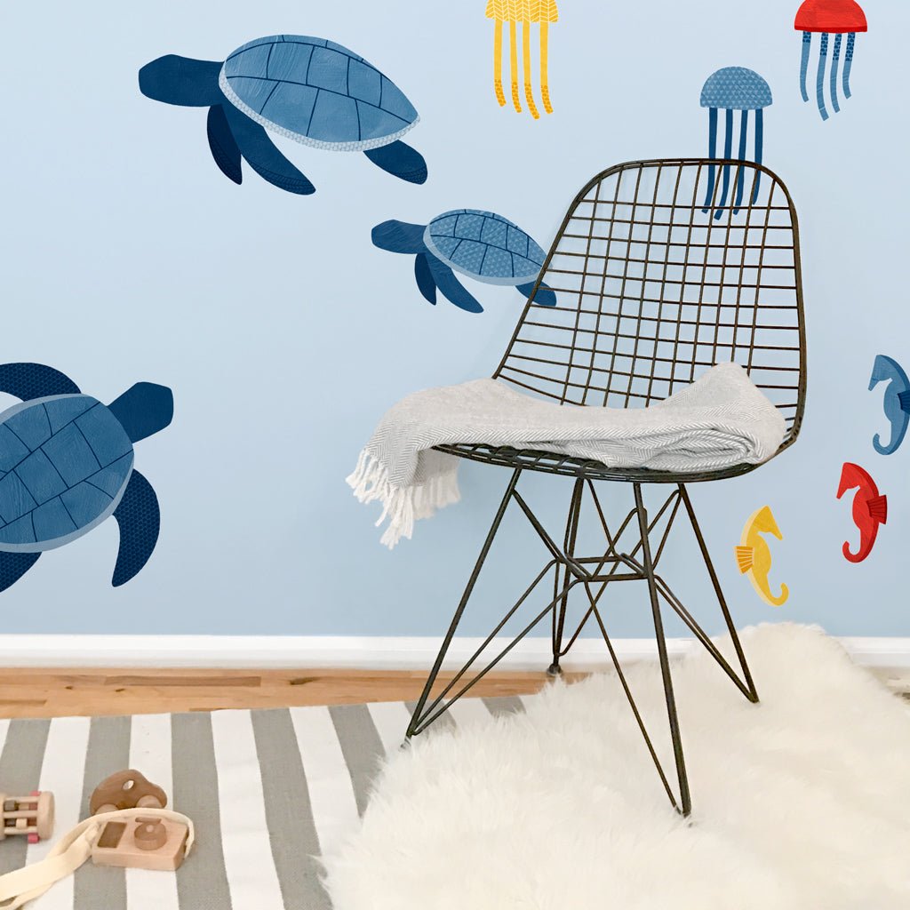 Sea Turtle Kit • Peel - and - Stick Wall Decals 3