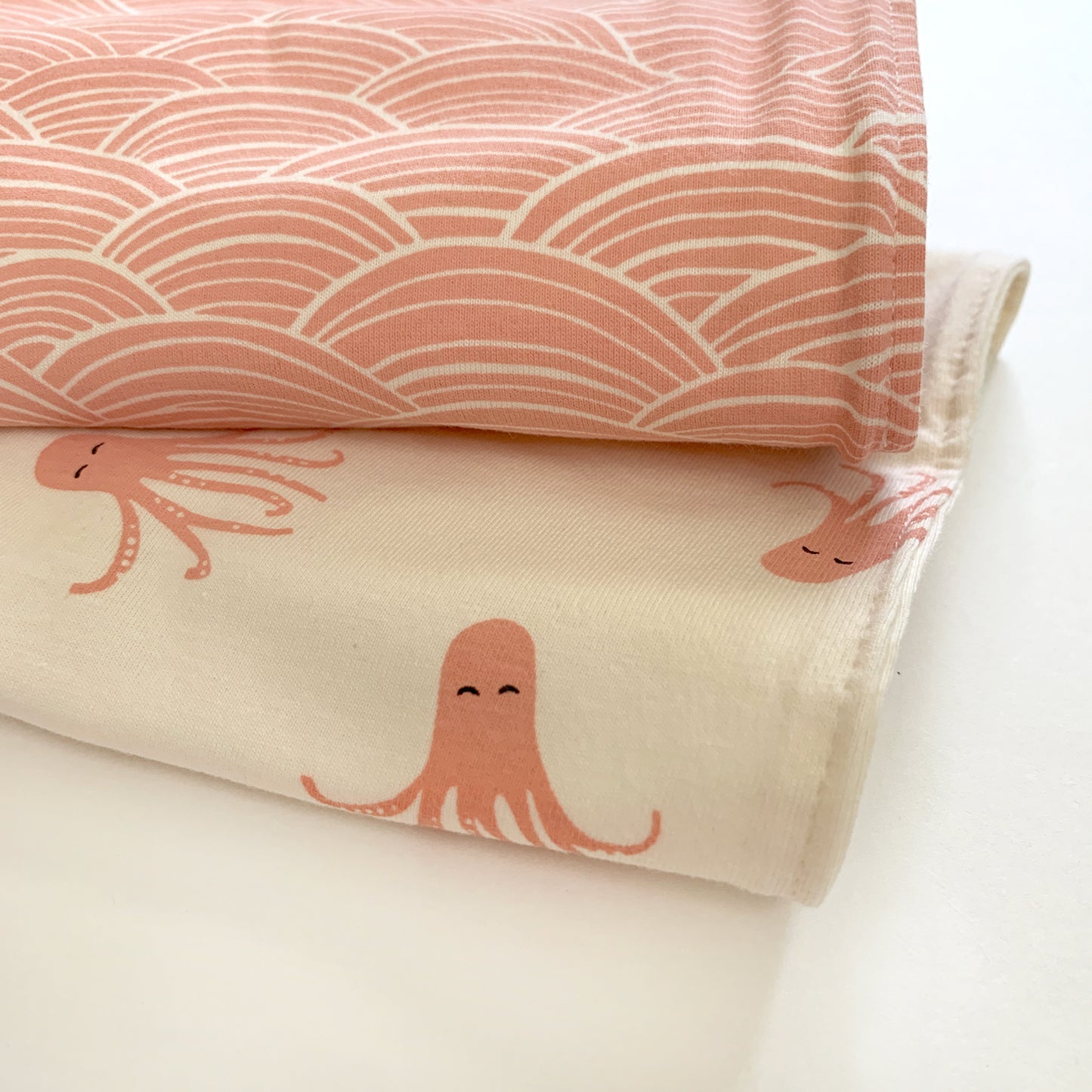 Octopus Burp Cloth Set • Pink
