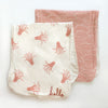 Octopus Burp Cloth Set • Pink
