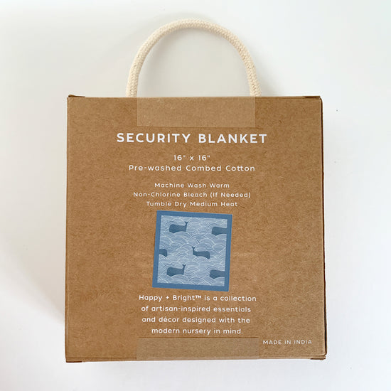 Whale Security Blanket • Blue