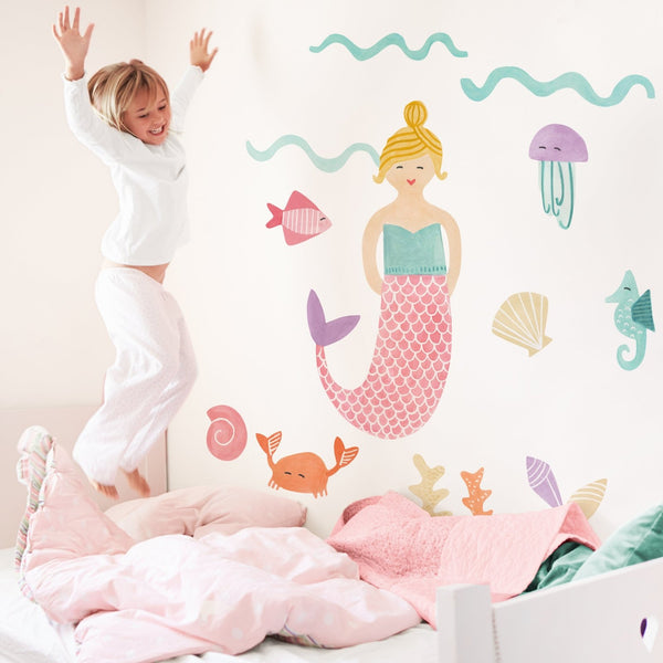 Cora the Mermaid • Peel - and - Stick Wall Decals 1