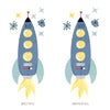 Rocket Growth Chart • Personalized • Peel-and-Stick Wall Decals