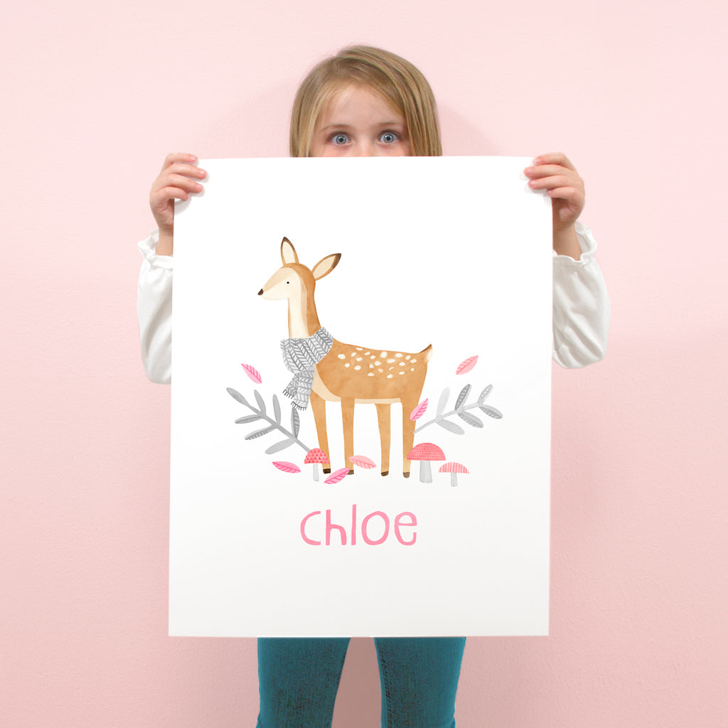 Personalized Deer • Pink