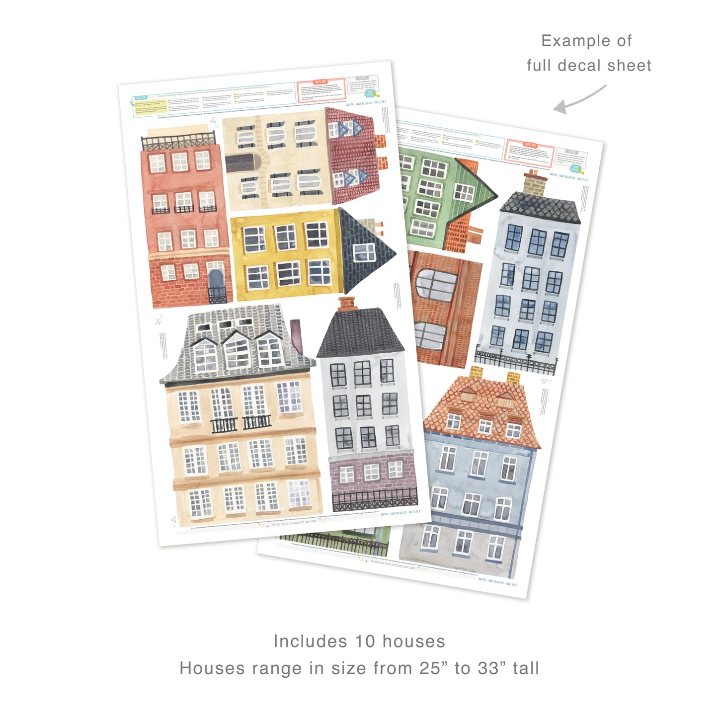 Village Kit • Large • Peel-and-Stick Wall Decals