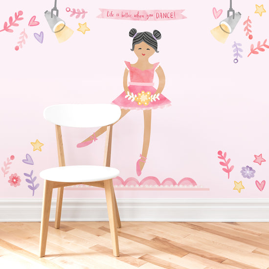 Chloe the Ballerina Kit • Peel-and-Stick Wall Decals