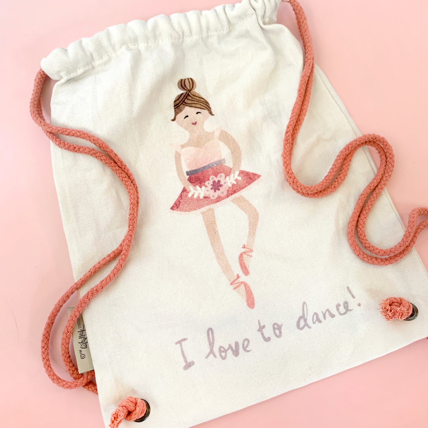 I Love To Dance Drawstring Bag