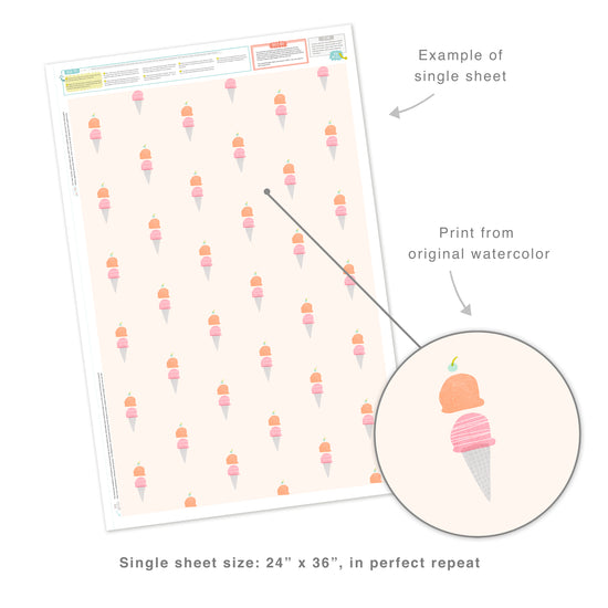 Ice Cream Cones • Peach
