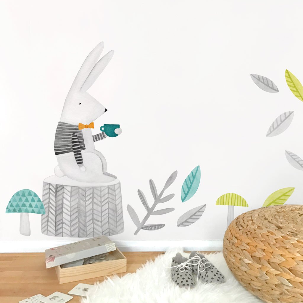 Neutral Rabbit Stuff For Rabbits Thoughtful Rabbit Kit • Neutral • Peel - and - Stick Wall Decals 1