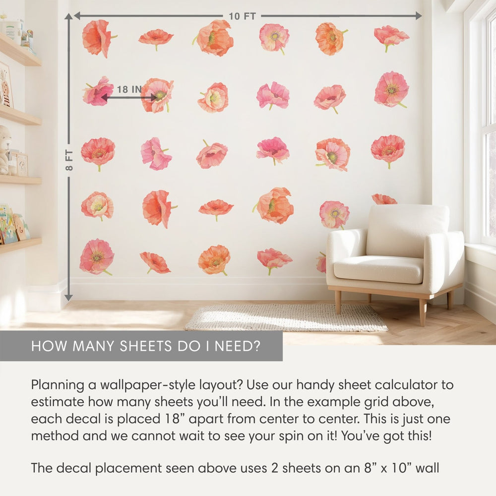 
                  
                    Poppies • Large • Peel - and - Stick Wall Decals 4
                  
                