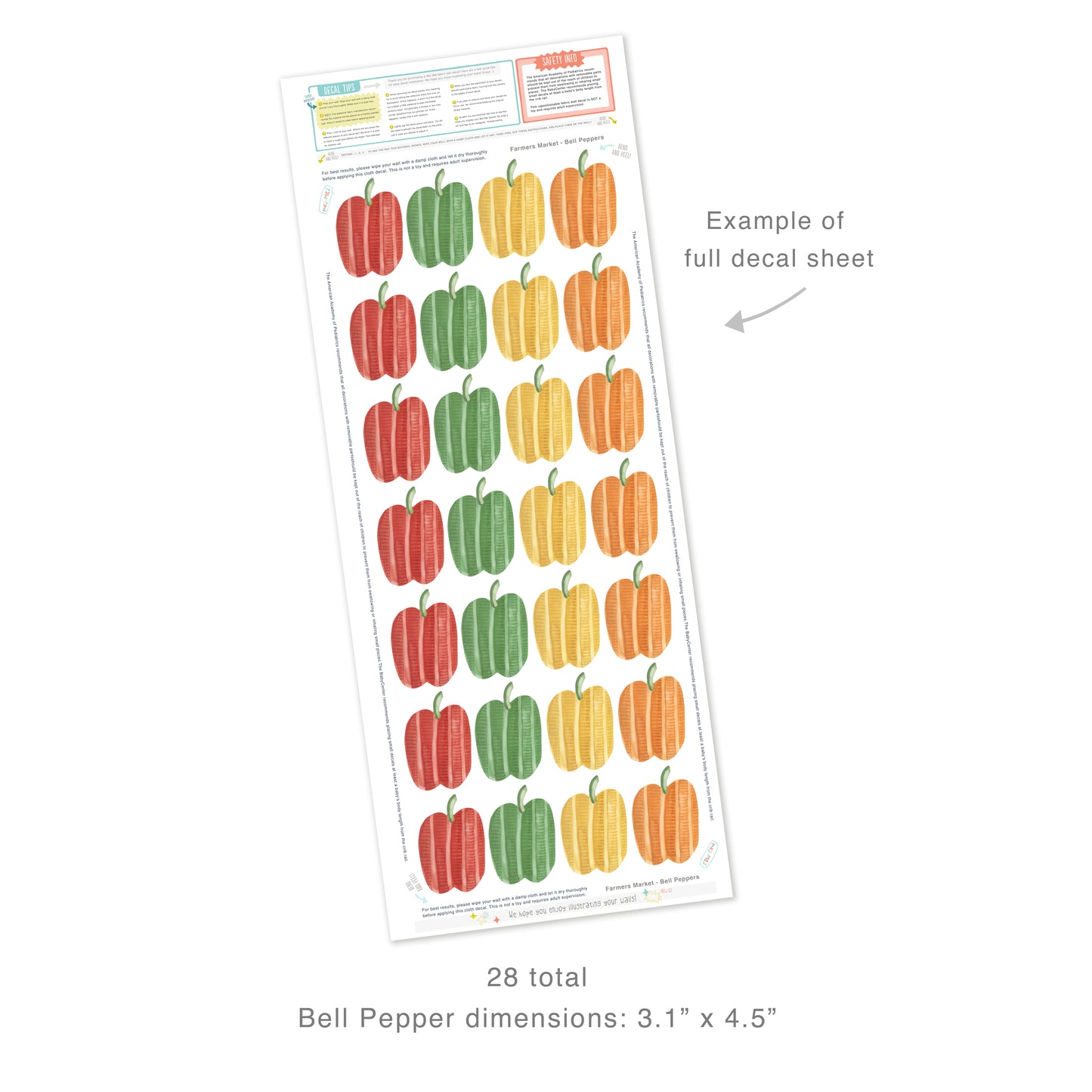 Bell Peppers • Peel-and-Stick Wall Decals