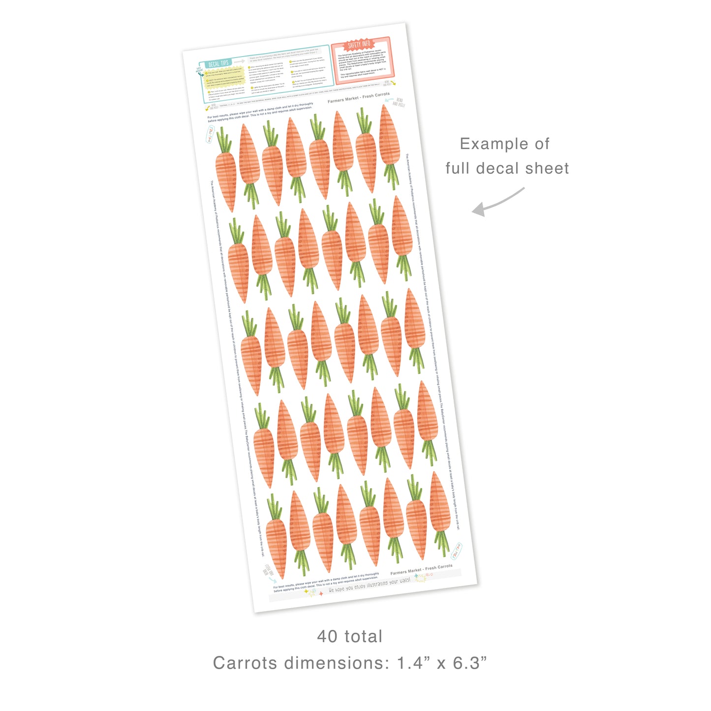 Fresh Carrots • Peel-and-Stick Wall Decals