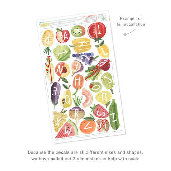 Farm Fresh Alphabet • Large • Peel-and-Stick Wall Decals