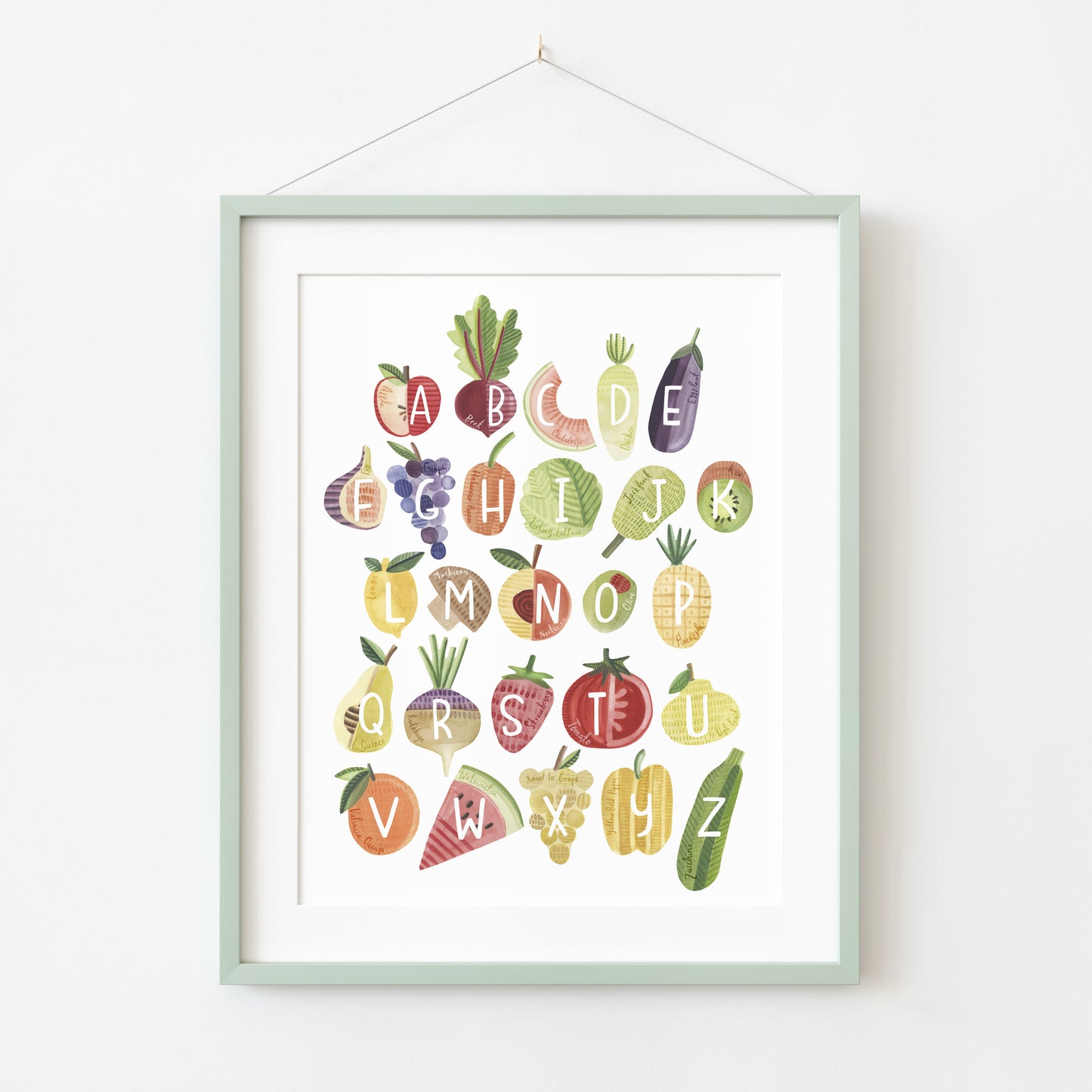 Farm Fresh Alphabet • Paper Print