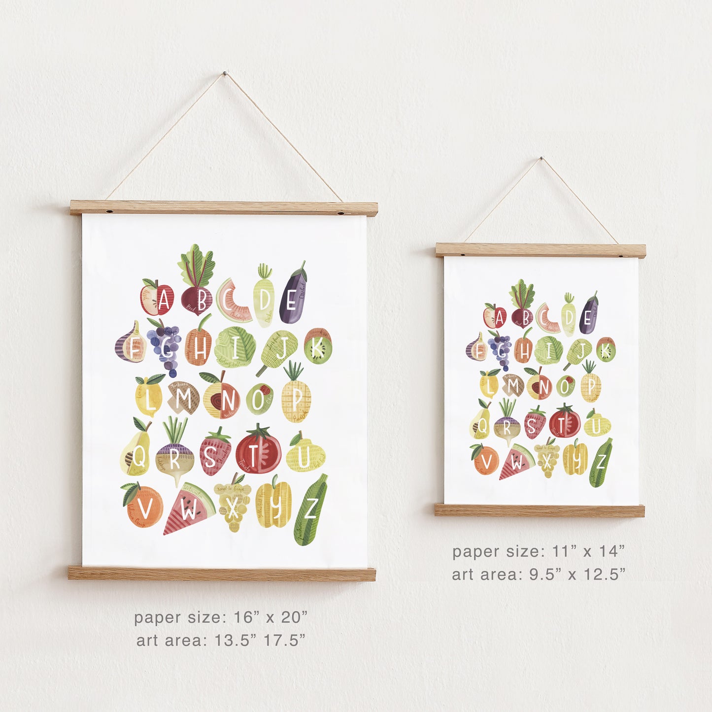 Farm Fresh Alphabet • Paper Print
