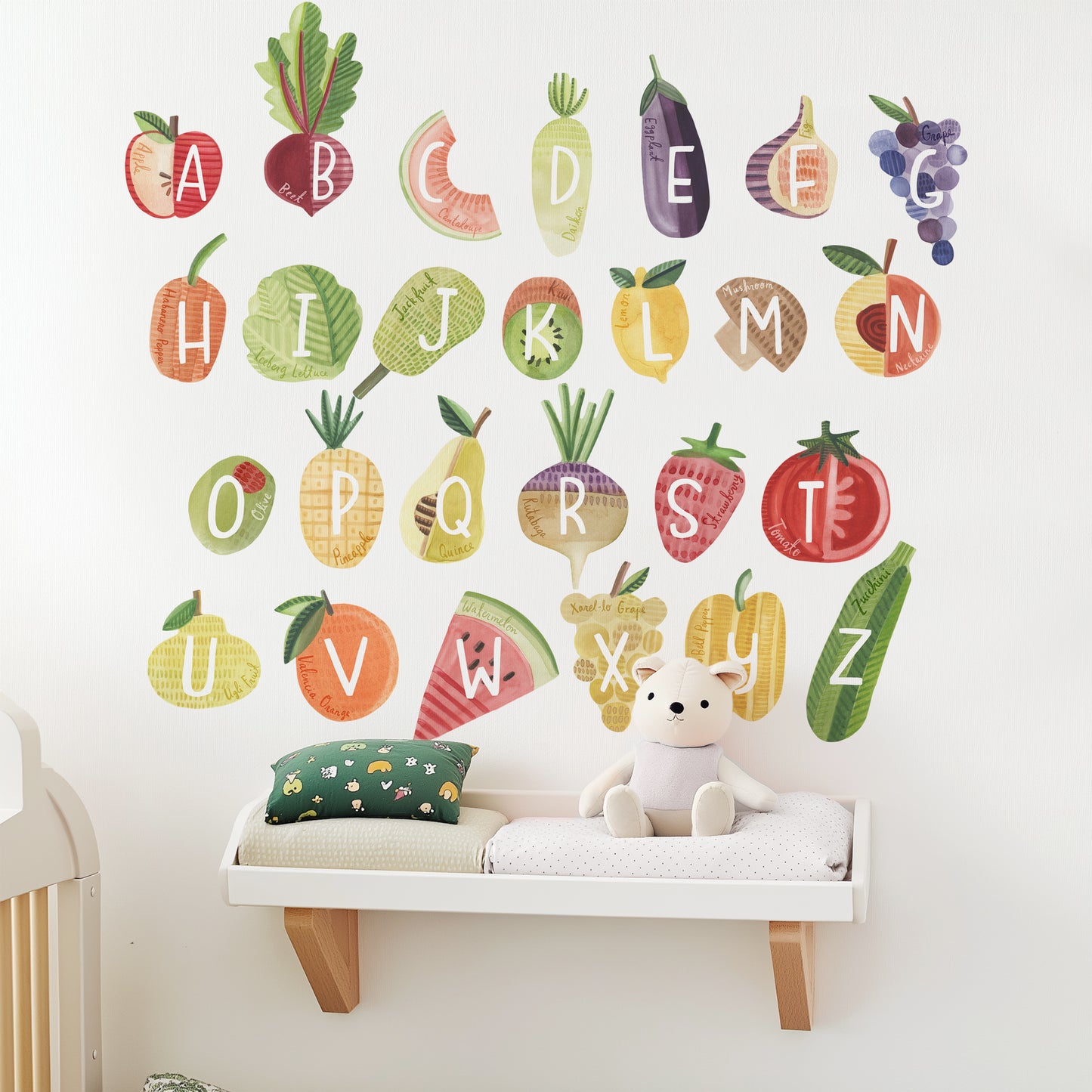 Farm Fresh Alphabet • Small • Peel-and-Stick Wall Decals