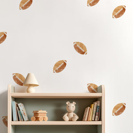 Football Peel-and-Stick Removable Fabric Wall Decals