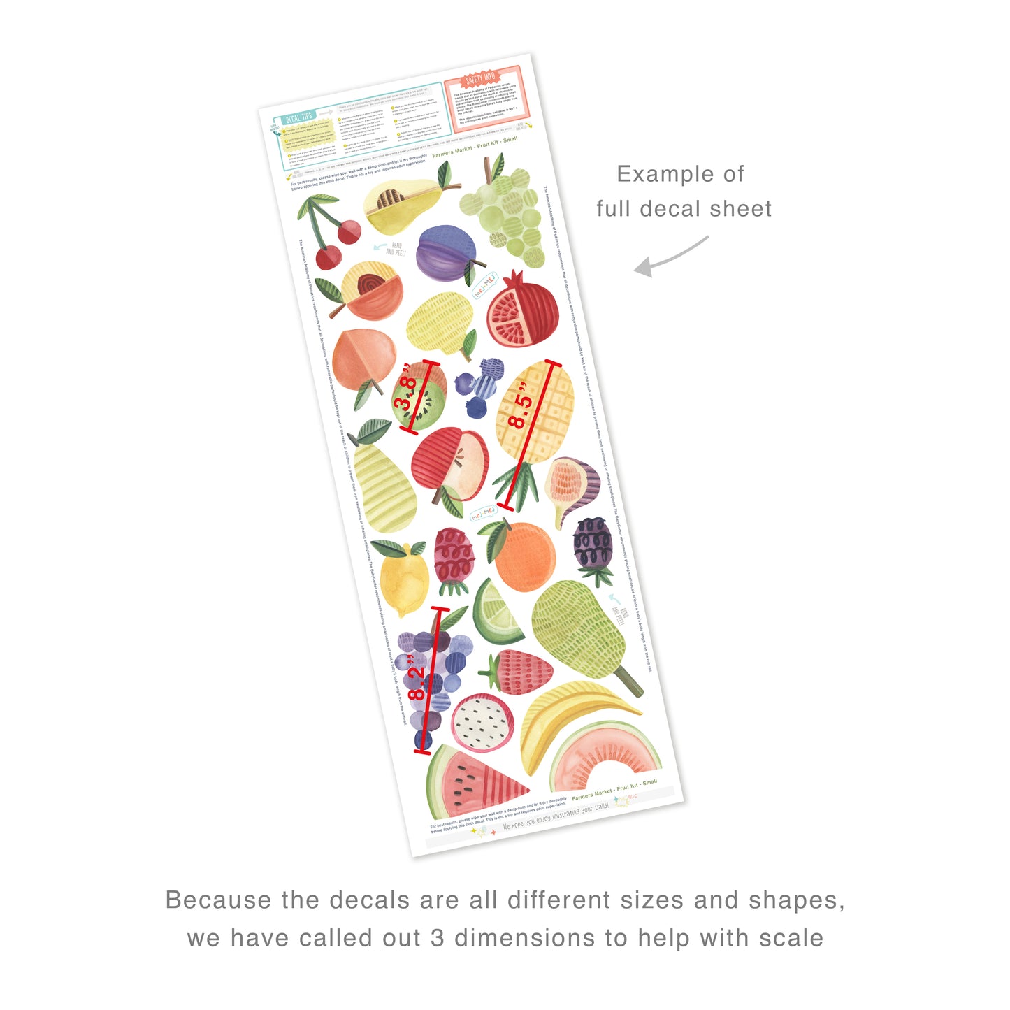 Fruit Kit • Small • Peel-and-Stick Wall Decals