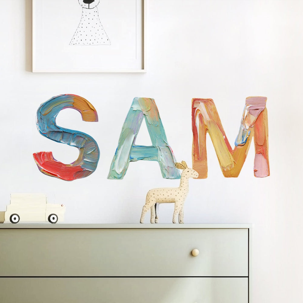 Paintbox Letters • Large • Peel - and - Stick Wall Decals 1