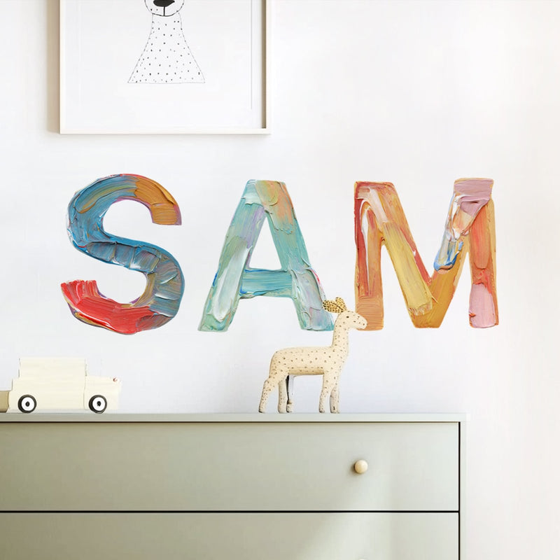 Paintbox Letters • Large • Peel - and - Stick Wall Decals 1