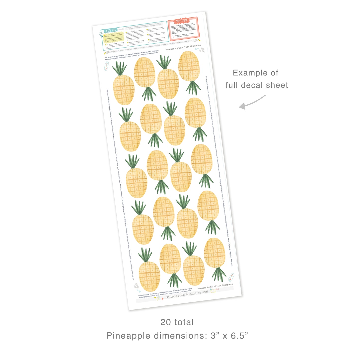 Pineapples • Peel-and-Stick Wall Decals