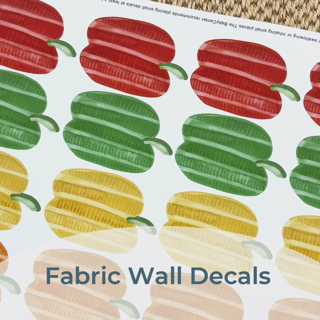 Load and play video in Gallery viewer, Bell Peppers • Peel-and-Stick Wall Decals

