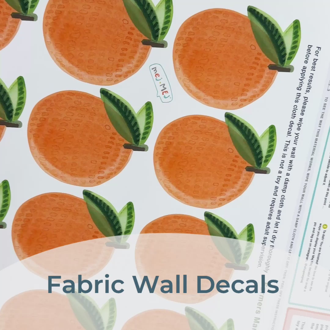 Load and play video in Gallery viewer, Valencia Oranges • Peel-and-Stick Wall Decals
