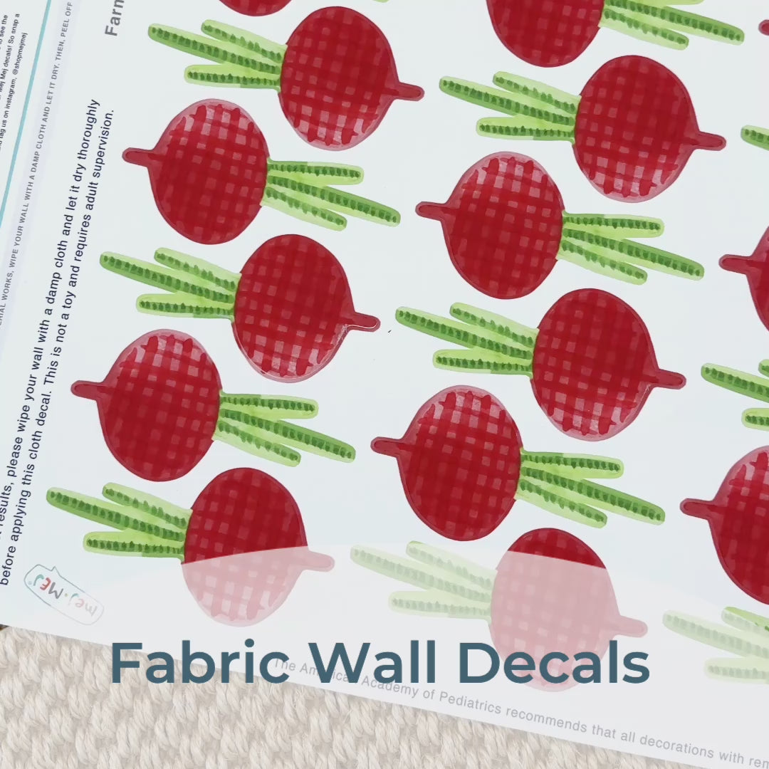 Load and play video in Gallery viewer, Fresh Radishes • Peel-and-Stick Wall Decals
