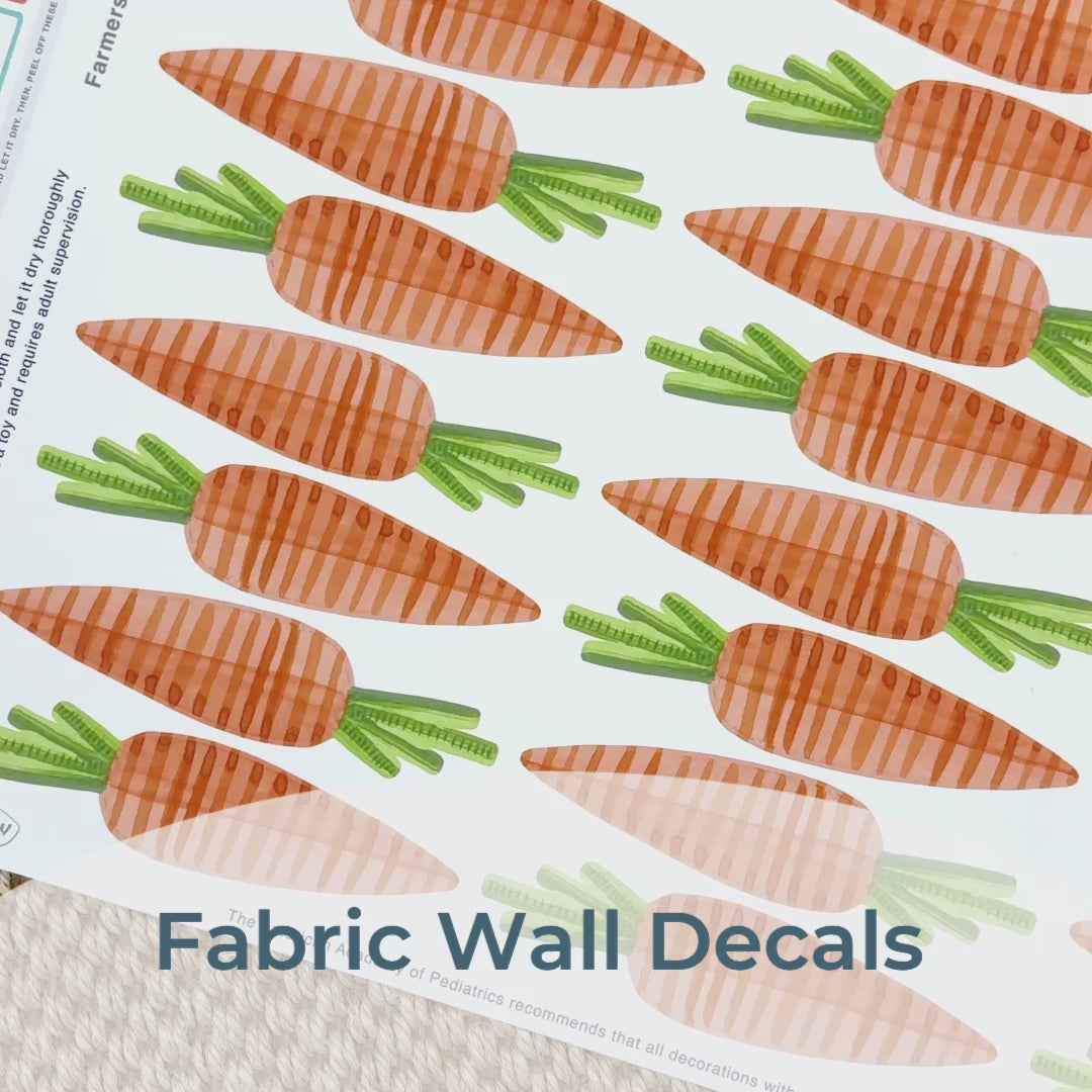 Load and play video in Gallery viewer, Fresh Carrots • Peel-and-Stick Wall Decals
