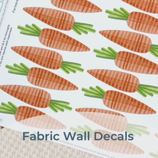 Load and play video in Gallery viewer, Fresh Carrots • Peel-and-Stick Wall Decals
