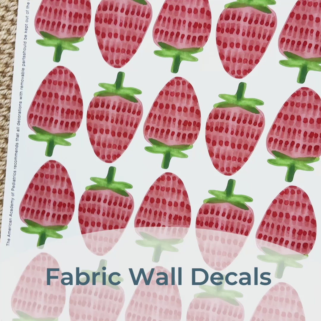 Load and play video in Gallery viewer, Strawberries • Peel-and-Stick Wall Decals
