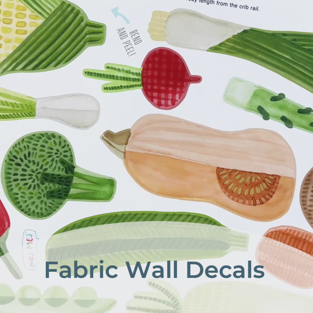 Load and play video in Gallery viewer, Vegetable Kit • Small • Peel-and-Stick Wall Decals

