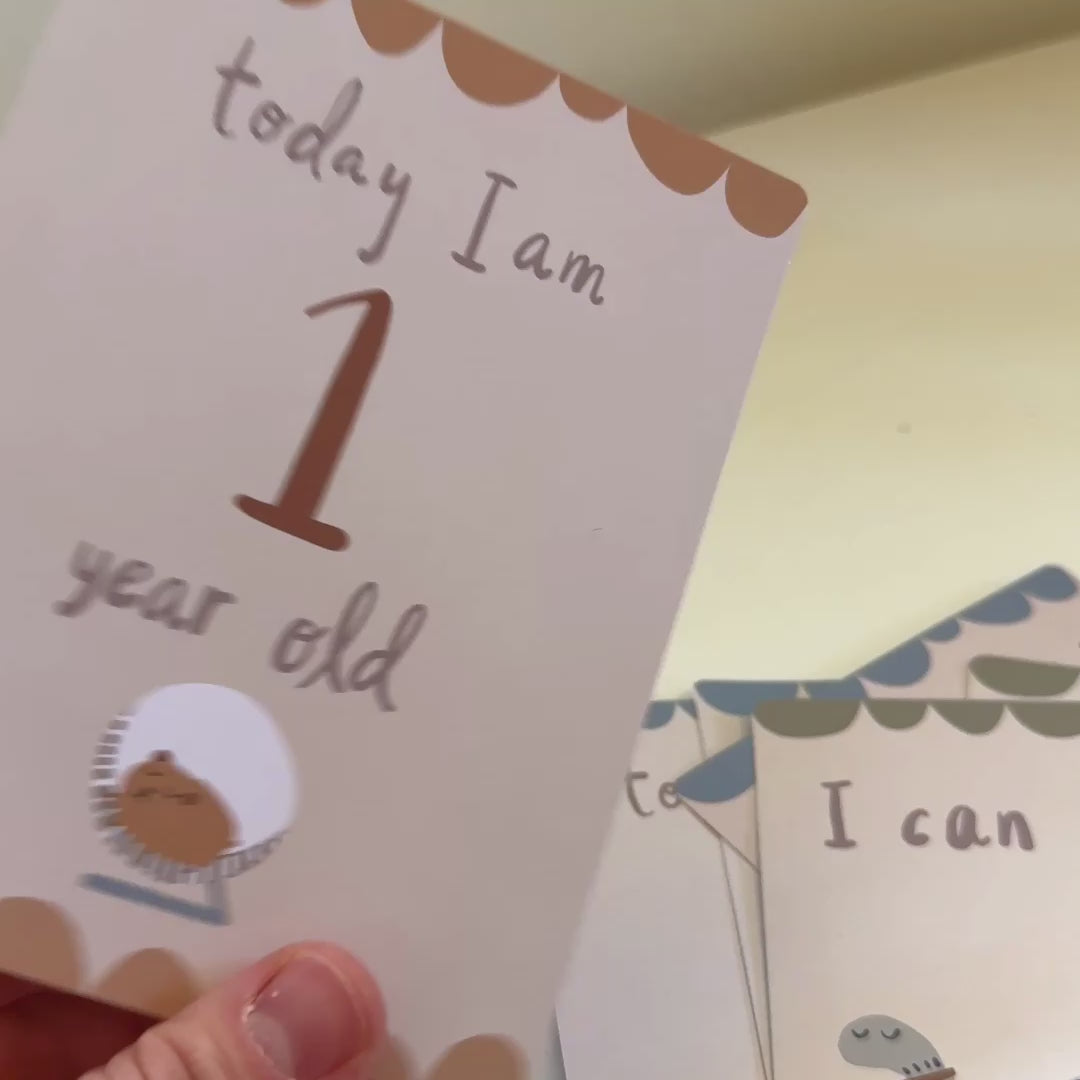 Animal Friends Milestone Cards