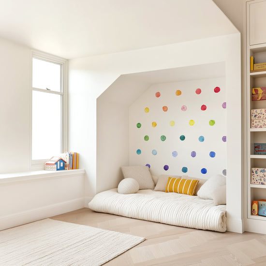 Watercolor Dots • Rainbow • Small • Peel-and-Stick Wall Decals