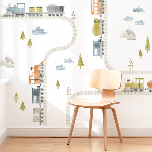 Train Kit • Small • Peel - and - Stick Wall Decals 1