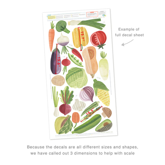 Vegetable Kit • Large • Peel-and-Stick Wall Decals