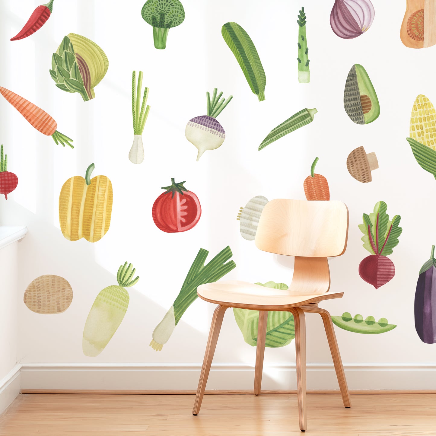 Vegetable Kit • Medium • Peel-and-Stick Wall Decals