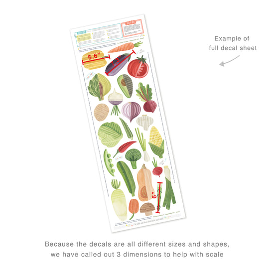 Vegetable Kit • Small • Peel-and-Stick Wall Decals