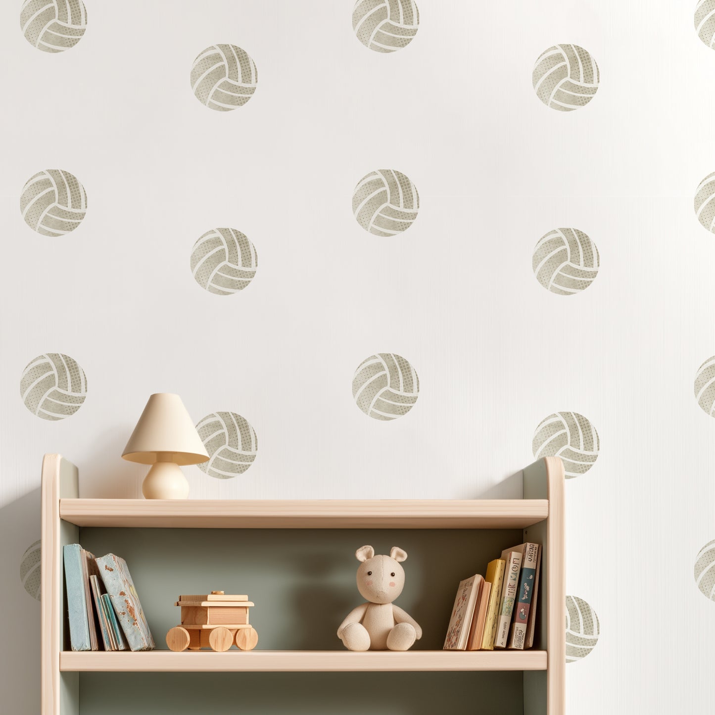 Volleyball Peel-and-Stick Removable Fabric Wall Decals